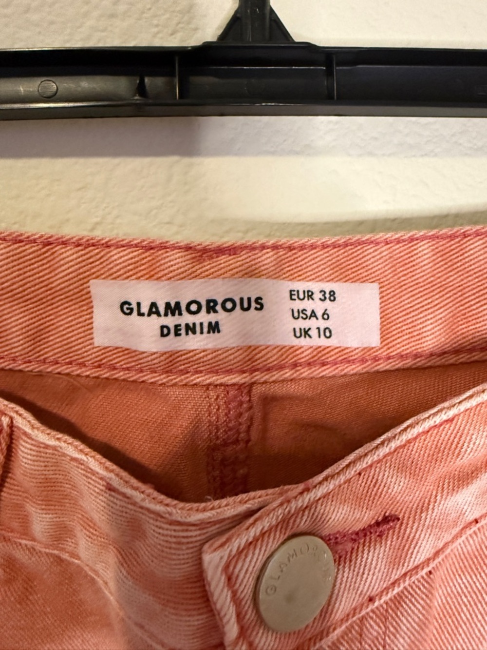 Glamorous Faded Pink Denim High-Rise Jean Shorts - Picture 2 of 4
